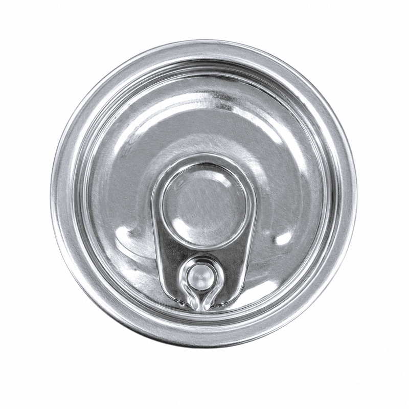 Aluminum jar-style lid with a large ring pull that lifts the whole top away